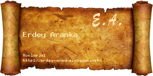 Erdey Aranka névjegykártya