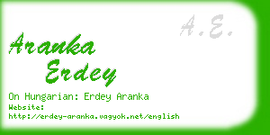 aranka erdey business card